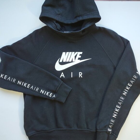 Nike Tops - Nike Air Women's Swoosh & Call Out Hoodie Sweatshirt Size Large Urban Streetwear